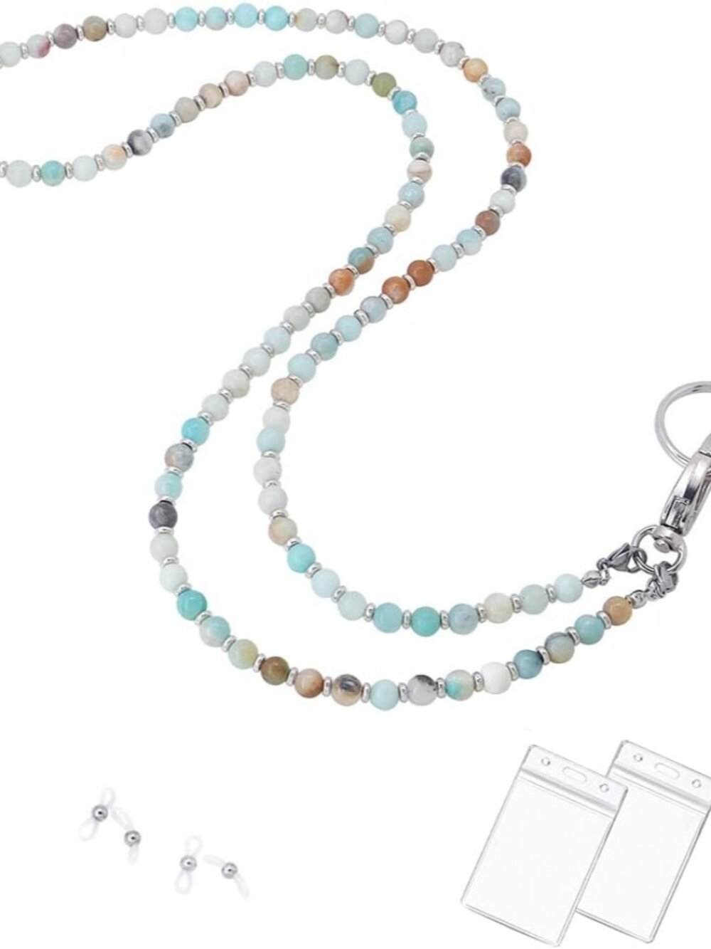 Lanyard for Women, Beaded Lanyards for ID Badges Holder Teacher Lanyard Holder K